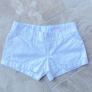 Lilly Pulitzer white floral The Walsh shorts
